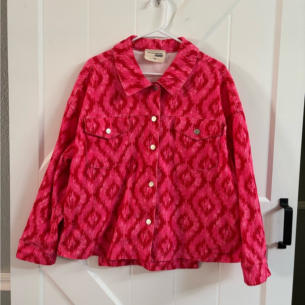 Savanna Jane Fuchsia Ribbed Jacket
